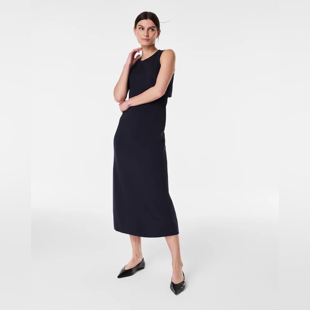 SPANX Navy Midi Dress